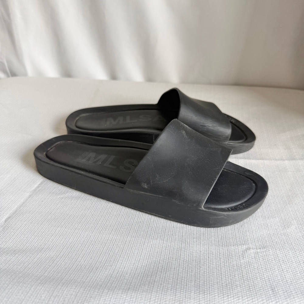 Women's Melissa Black Slide Sandals Size 8
